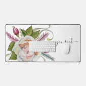 U Rock Scroll Tekst met Mooi Roos Design Bureaumat (Keyboard & Muis)