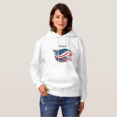 U.S.A drapeau fille sweat - shirt à capuche (Devant entier)