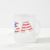 U.S.A. Frosted Glass Mug (Devant droit)