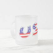 U.S.A. Frosted Glass Mug (Devant gauche)
