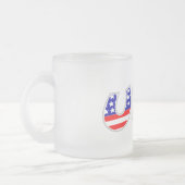 U.S.A. Frosted Glass Mug (Gauche)