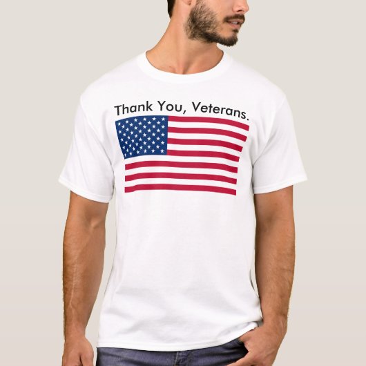 U.S.A. - "Merci, vétérans." - T-shirt (Devant)