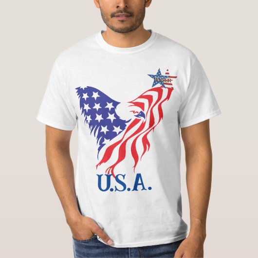 "U.S.A." Monogram American Eagle T-shirt (Voorkant)