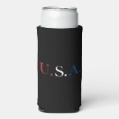 U.S.A. rood wit en blauw belettering ontwerp (Seltzer Voorkant)
