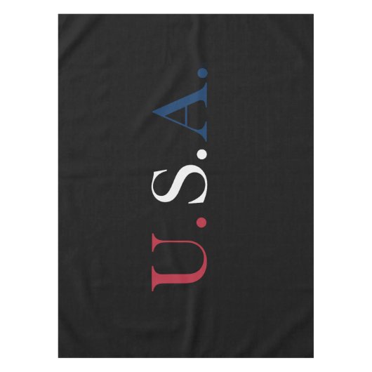 U.S.A. rood wit en blauw belettering ontwerp Tafelkleed (Voorkant)
