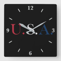 U.S.A. rood wit en blauw belettering ontwerp