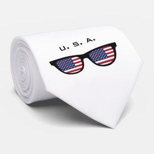 U. S. A. Shades texte et cravate couleur personnal