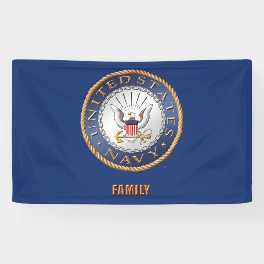 U.S. Bannière de famille de marine (Horizontal)