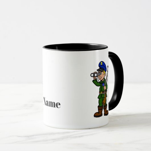 U.S. Border Patrol Agent met Binocles Mok (Voorkant rechts)