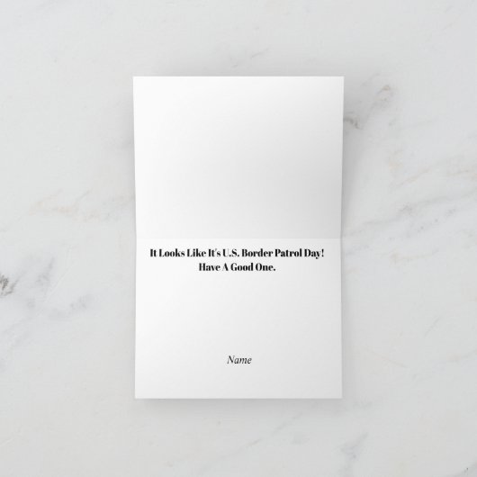 U.S. Border Patrol Day Agent met Binocles Kaart (Binnen)
