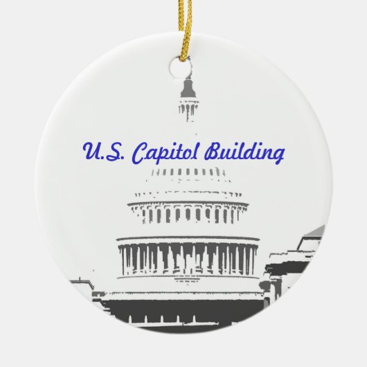 U.S. Capitol Dome, Washington D.C. Keramisch Ornament (Voorkant)