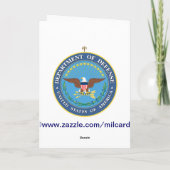 U.S. Defence Department Retirement Kaart (Achterkant)