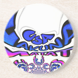 U.S. Een prachtig design van verbluffende tekstcit Zandsteen Onderzetter