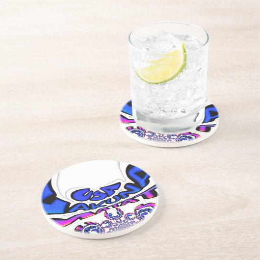 U.S. Een prachtig design van verbluffende tekstcit Zandsteen Onderzetter (Zijkant)