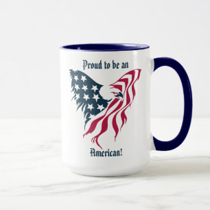 "U.S. Flag Adelaar" Aanpasbare Koffie/Theekop Mok