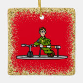 U.S. grenspatrouille aan de grens kerstversiering Keramisch Ornament (Voorkant)