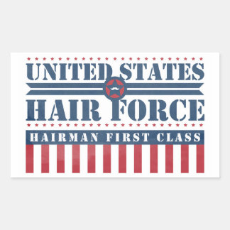 U.S. Hair Force Hairman Eerste Klasse Rechthoekige Sticker