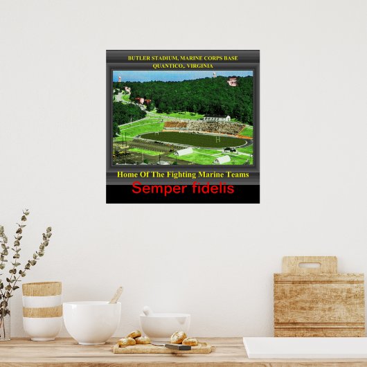 U.S.M.C.BUTLER STADIUM QUANTICO, VA POSTER (Keuken)