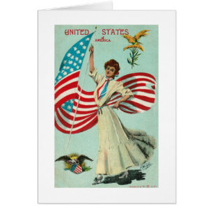U.S. Madame et drapeau, 1900's tôt