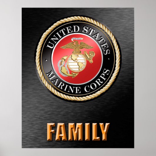 U.S. Marine Corps Family Poster (Voorkant)