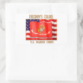 U.S. Marine Corps Uw aangepaste rechthoek Stickers (Tas)