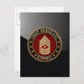 U.S. Marines: Eerste brigadier (USMC 1stSgt) [3D] Briefkaart (Voorkant / Achterkant)