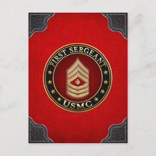 U.S. Marines: Eerste brigadier (USMC 1stSgt) [3D] Briefkaart