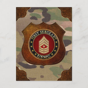 U.S. Marines: Eerste brigadier (USMC 1stSgt) [3D] Briefkaart