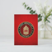 U.S. Marines: Eerste brigadier (USMC 1stSgt) [3D] Briefkaart (Staand voorkant)