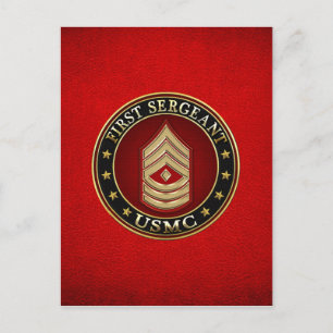 U.S. Marines: Eerste brigadier (USMC 1stSgt) [3D] Briefkaart