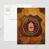 U.S. Marines: Eerste brigadier (USMC 1stSgt) [3D] Briefkaart (Voorkant / Achterkant)