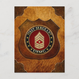 U.S. Marines: Eerste brigadier (USMC 1stSgt) [3D] Briefkaart