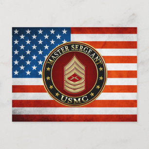 U.S. Marines: Hoofdinspecteur (USMC MSgt) [3D] Briefkaart