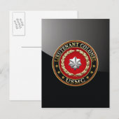 U.S. Marines: Luitenant-kolonel (USMC LtCol) [3D] Briefkaart (Voorkant / Achterkant)