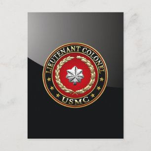 U.S. Marines: Luitenant-kolonel (USMC LtCol) [3D] Briefkaart