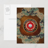 U.S. Marines: Luitenant-kolonel (USMC LtCol) [3D] Briefkaart (Voorkant / Achterkant)