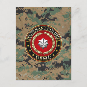 U.S. Marines: Luitenant-kolonel (USMC LtCol) [3D] Briefkaart