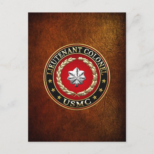 U.S. Marines: Luitenant-kolonel (USMC LtCol) [3D] Briefkaart (Voorkant)