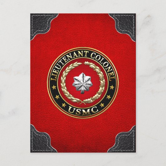 U.S. Marines: Luitenant-kolonel (USMC LtCol) [3D] Briefkaart (Voorkant)