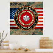 U.S. Marines: Luitenant-kolonel (USMC LtCol) [3D] Poster (Keuken)