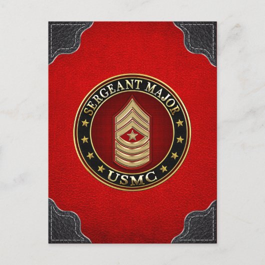 U.S. Marines: Sergeant-majoor (USMC SgtMaj) [3D] Briefkaart (Voorkant)