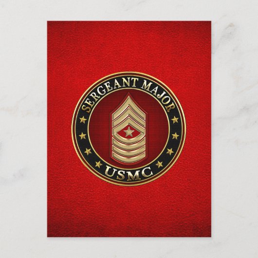 U.S. Marines: Sergeant-majoor (USMC SgtMaj) [3D] Briefkaart (Voorkant)