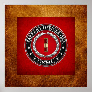 U.S. Marines: Warrant Officer One (USMC WO-1) [3D] Poster