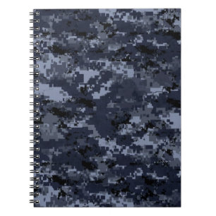 U.S. Military Blue Camouflage Spiral Notitieboek