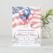 U.S. Military Retirement Invitation Kaart (Staand voorkant)