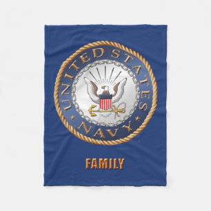 U.S. Navy Family Fleece Blanket Deken
