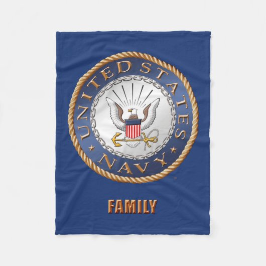 U.S. Navy Family Fleece Blanket Deken (Voorkant)
