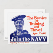  U.S. Navy Recruiting Poster Briefkaart (Voorkant / Achterkant)