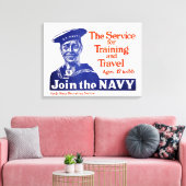 U.S. Navy Recruiting Poster Canvas Afdruk (Insitu (Woonkamer))