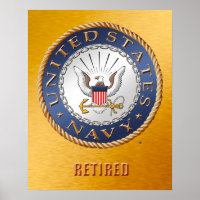 U.S. Navy Retired Poster